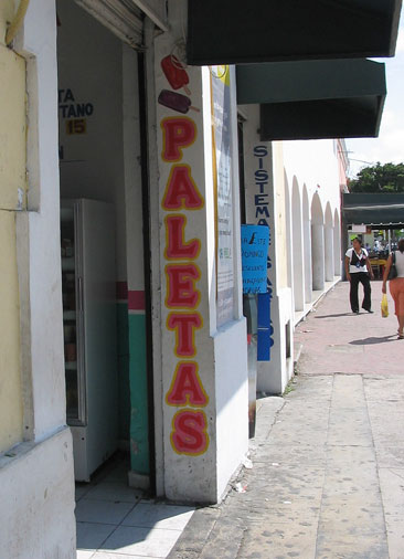 Paletas sign